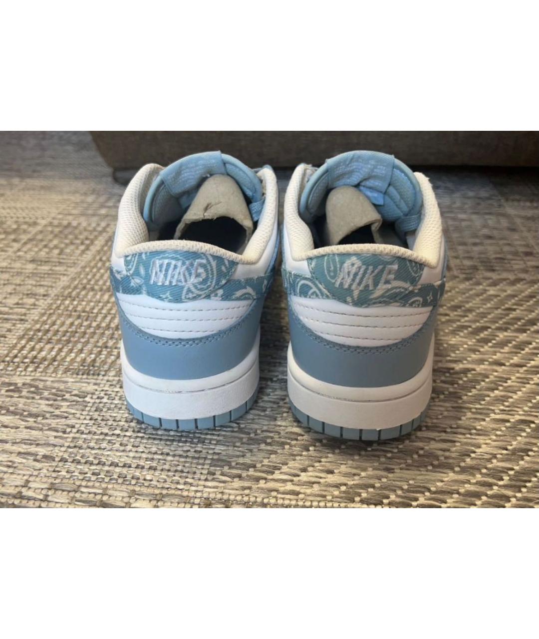 NIKE Голубые кожаные кроссовки, фото 3