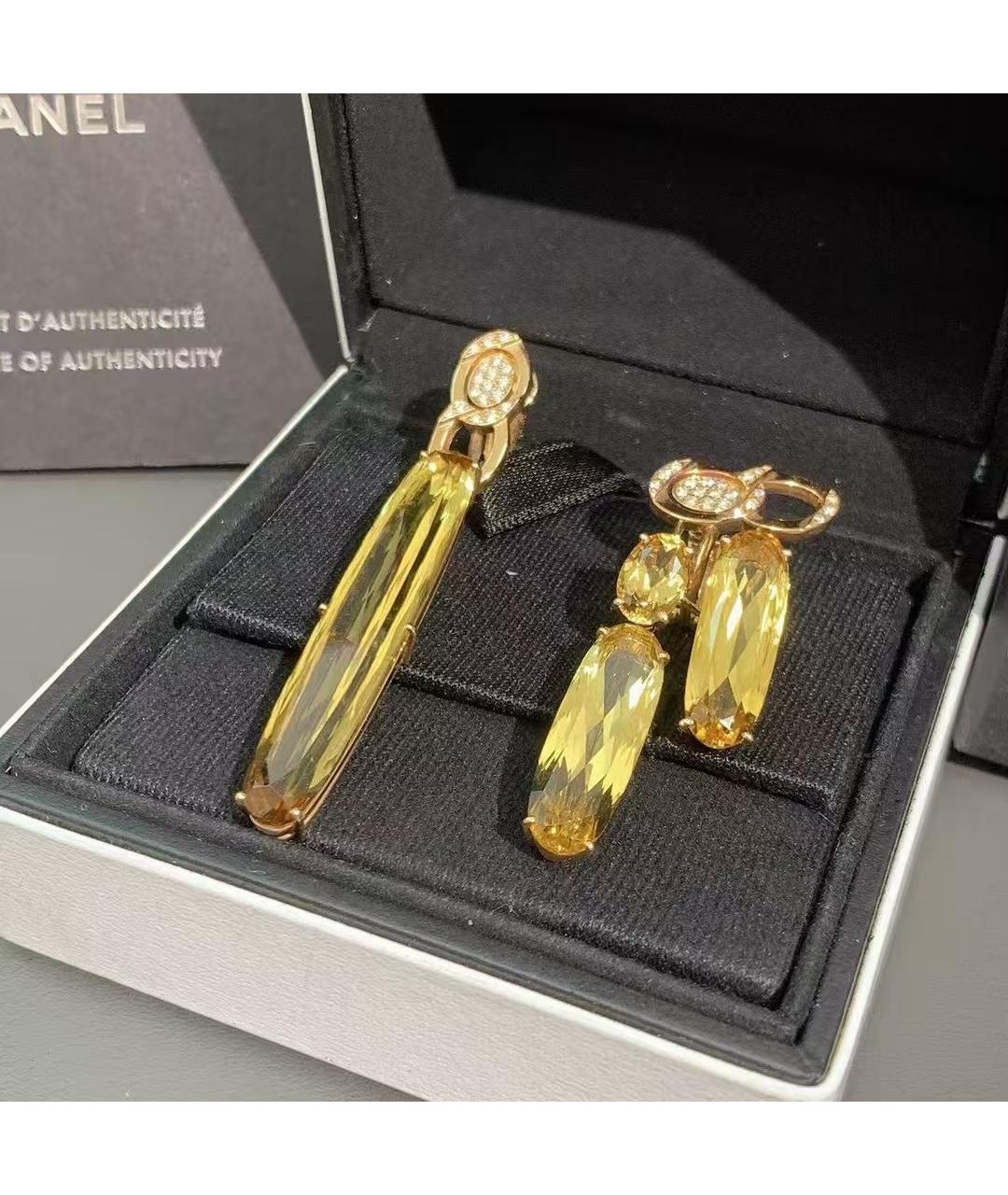 CHANEL Золотые серьги из желтого золота, фото 3