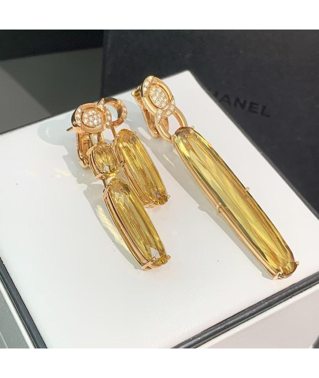 CHANEL Золотые серьги из желтого золота, фото 7