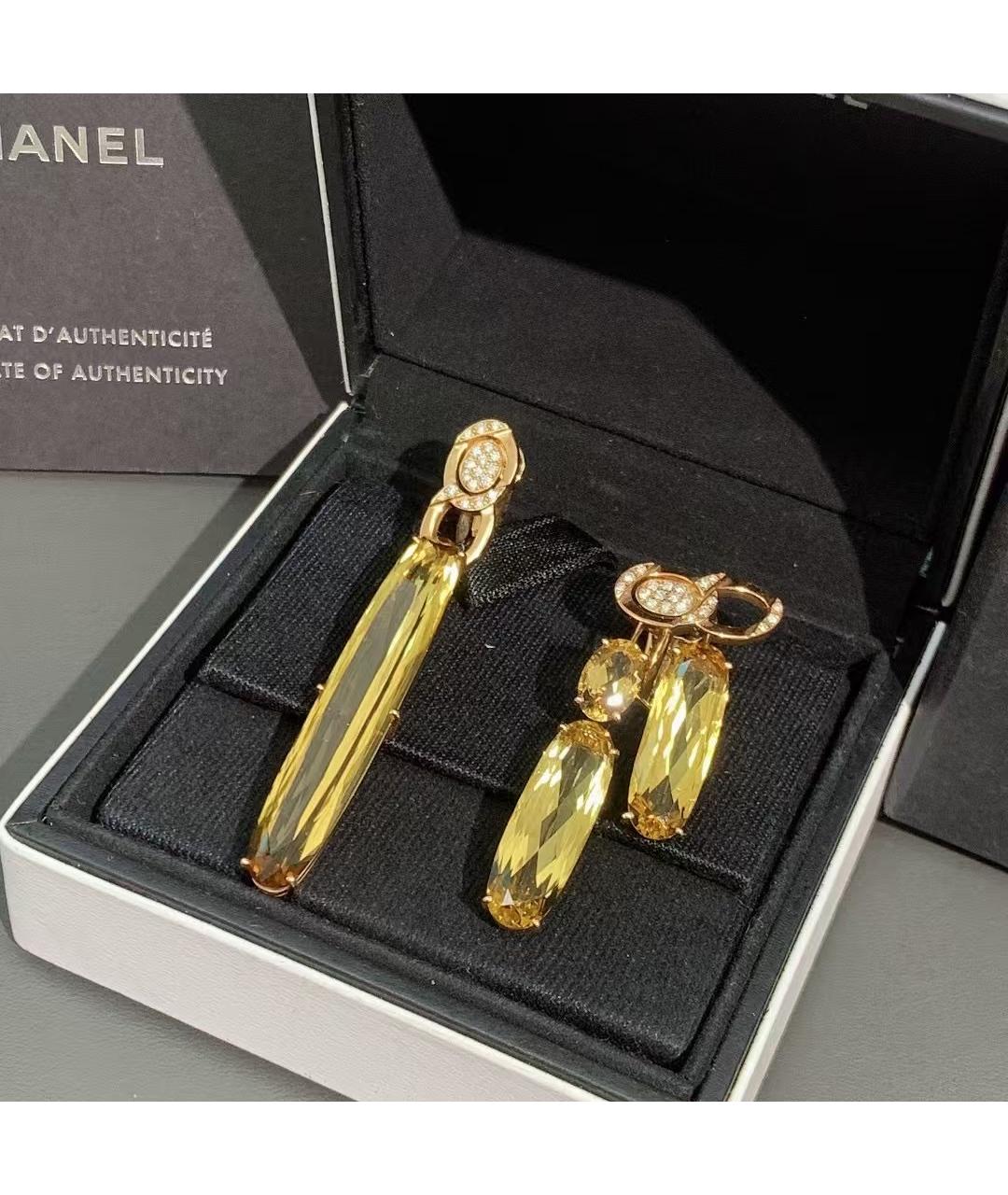 CHANEL Золотые серьги из желтого золота, фото 4