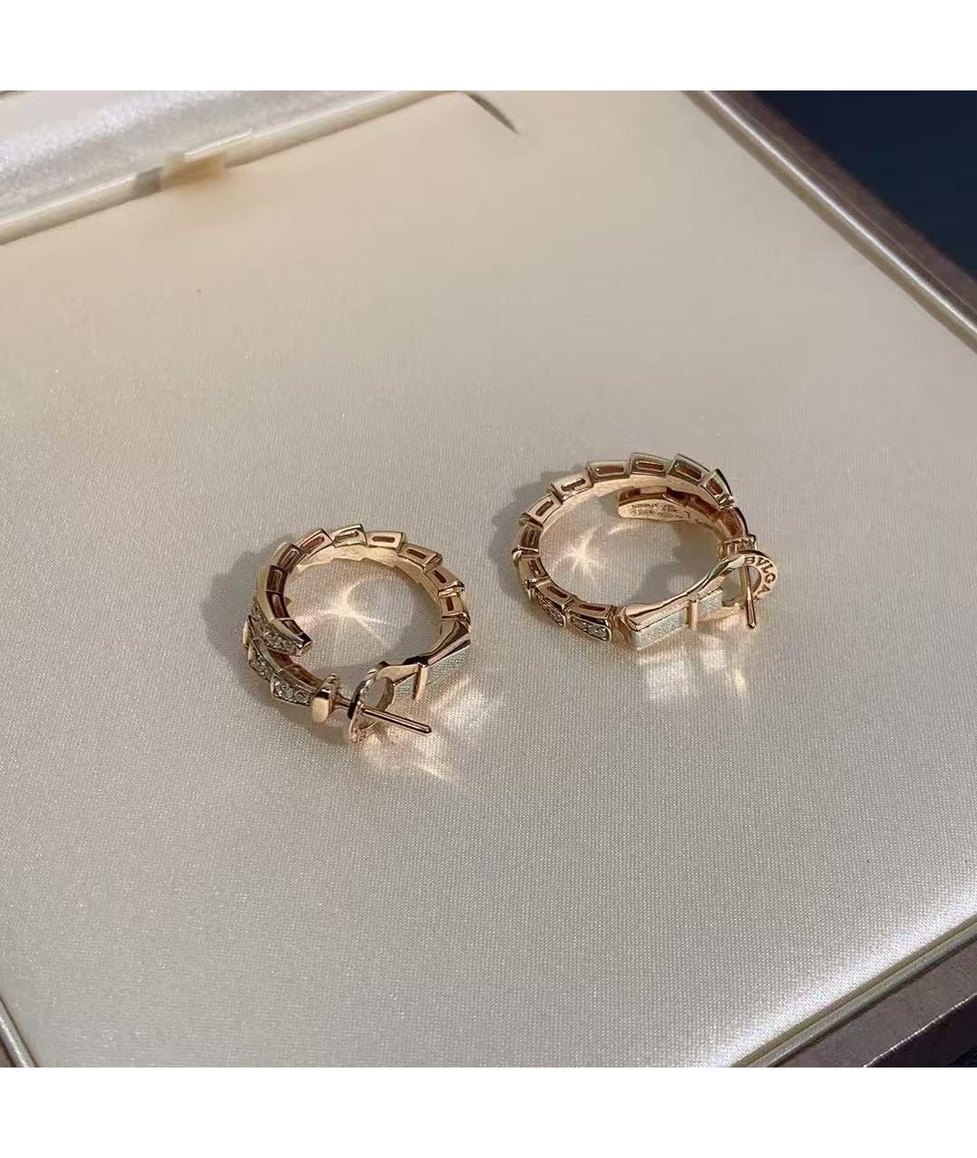 BVLGARI Золотые серьги из розового золота, фото 7