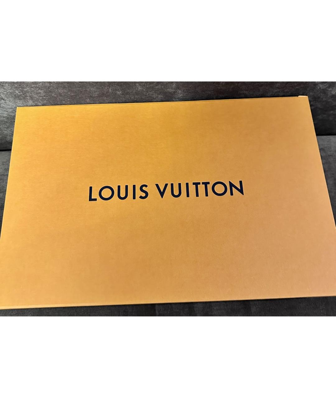 LOUIS VUITTON Черный шерстяной шарф, фото 7