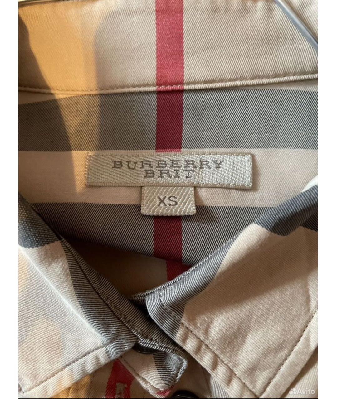 BURBERRY Оранжевая хлопковая рубашка, фото 4