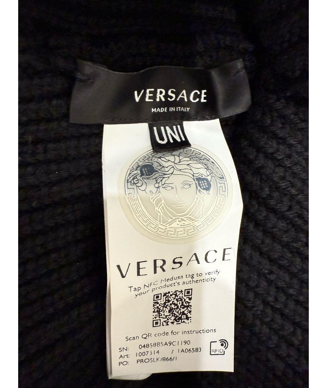 VERSACE Черная шапка, фото 4