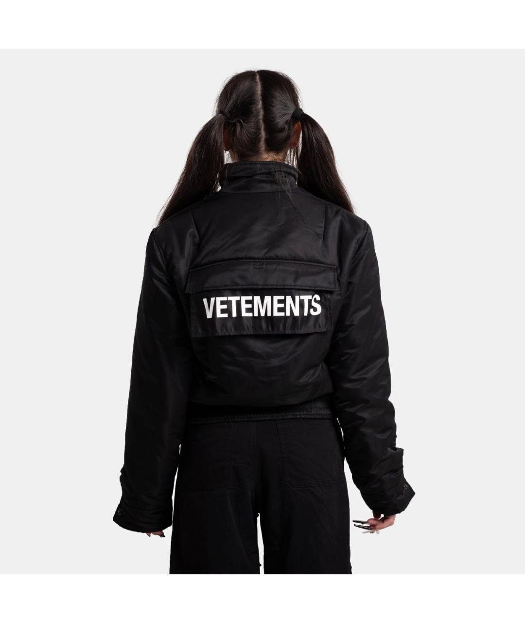 VETEMENTS Черная полиамидовая куртка, фото 3