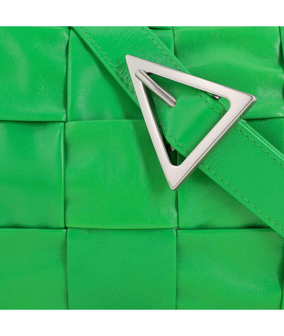 BOTTEGA VENETA Зеленая кожаная сумка на плечо, фото 9