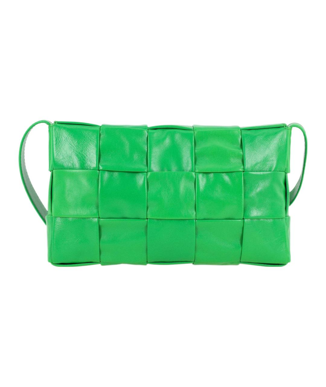 BOTTEGA VENETA Зеленая кожаная сумка на плечо, фото 6