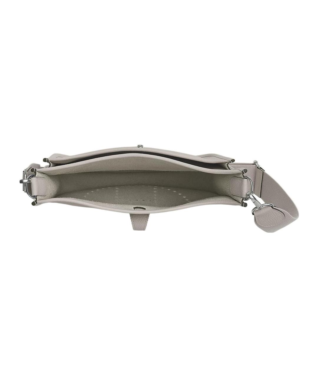 HERMES Серая кожаная сумка через плечо, фото 4