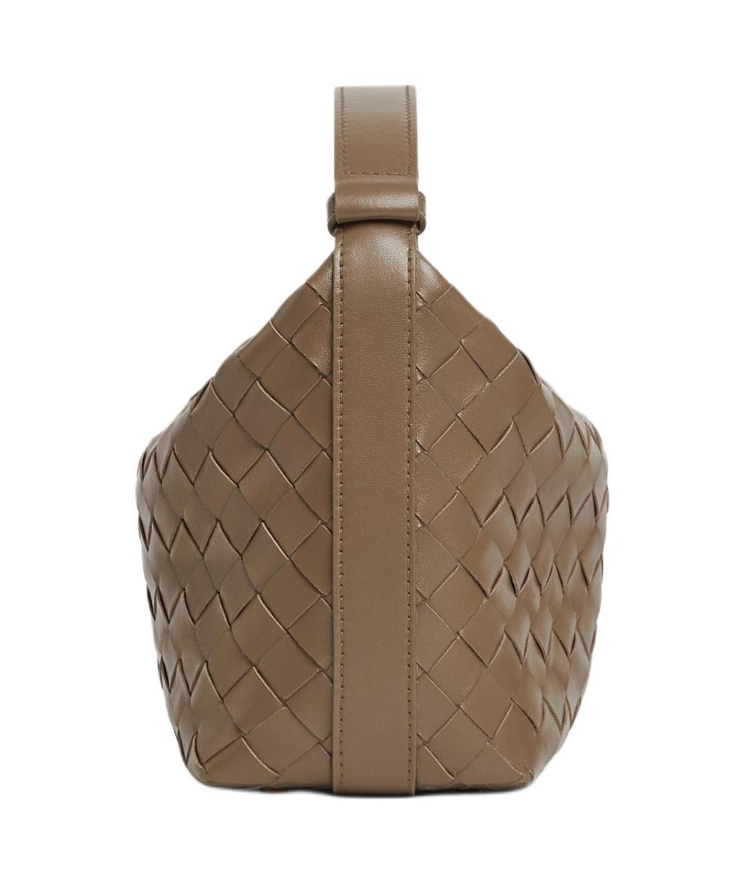BOTTEGA VENETA Коричневая кожаная сумка через плечо, фото 2
