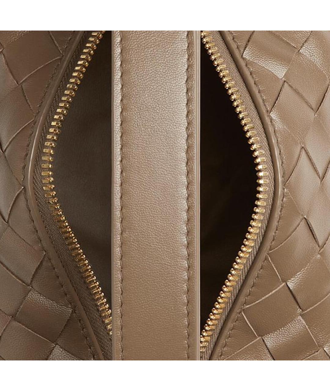 BOTTEGA VENETA Коричневая кожаная сумка через плечо, фото 5