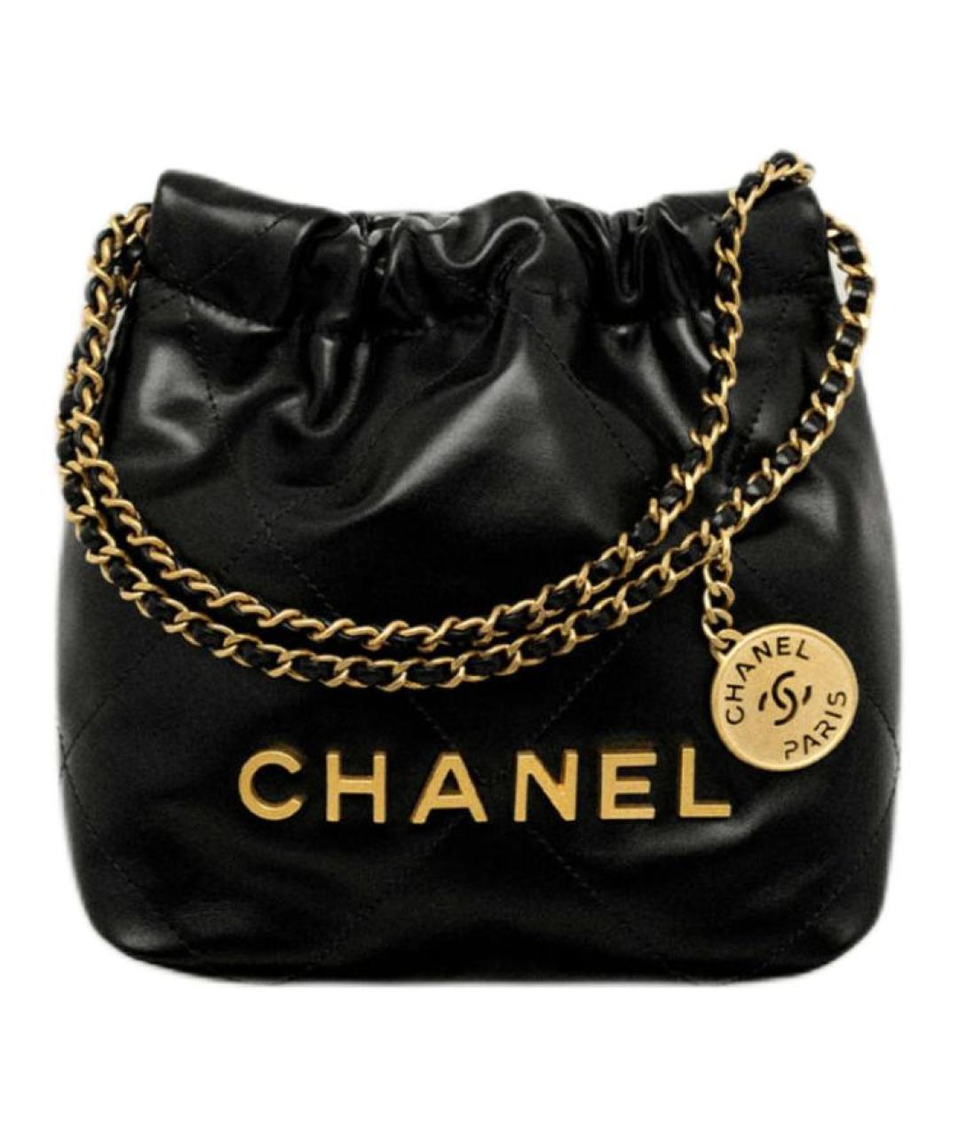 CHANEL Черная кожаная сумка через плечо, фото 2