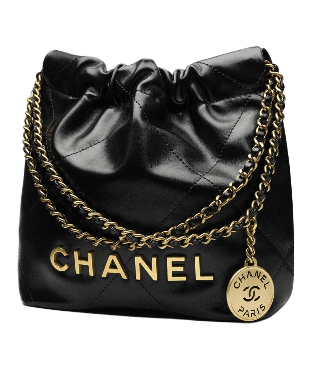 CHANEL Черная кожаная сумка через плечо, фото 3