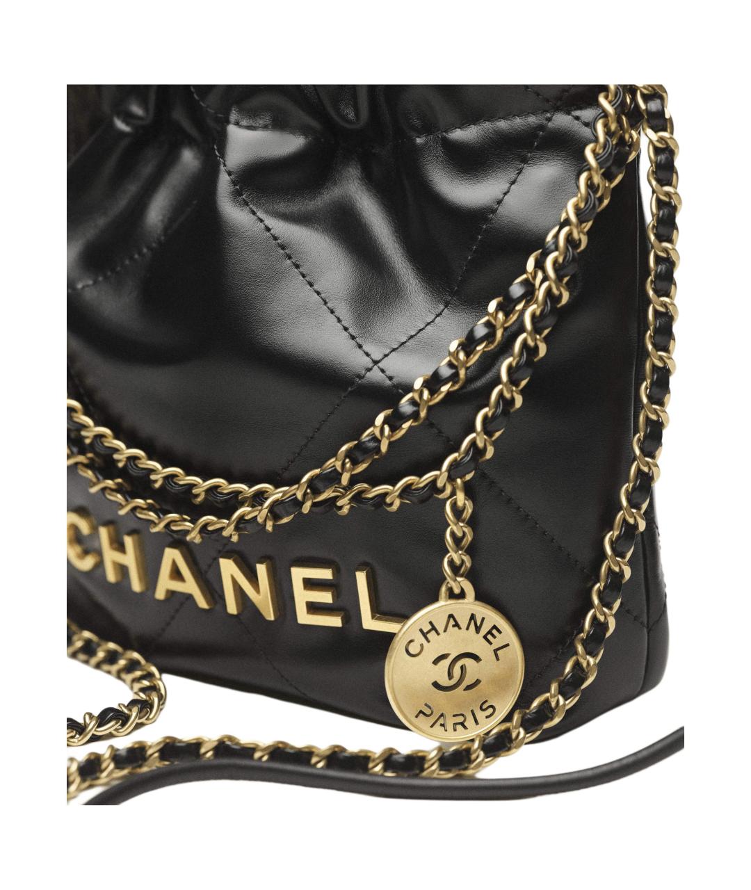 CHANEL Черная кожаная сумка через плечо, фото 4