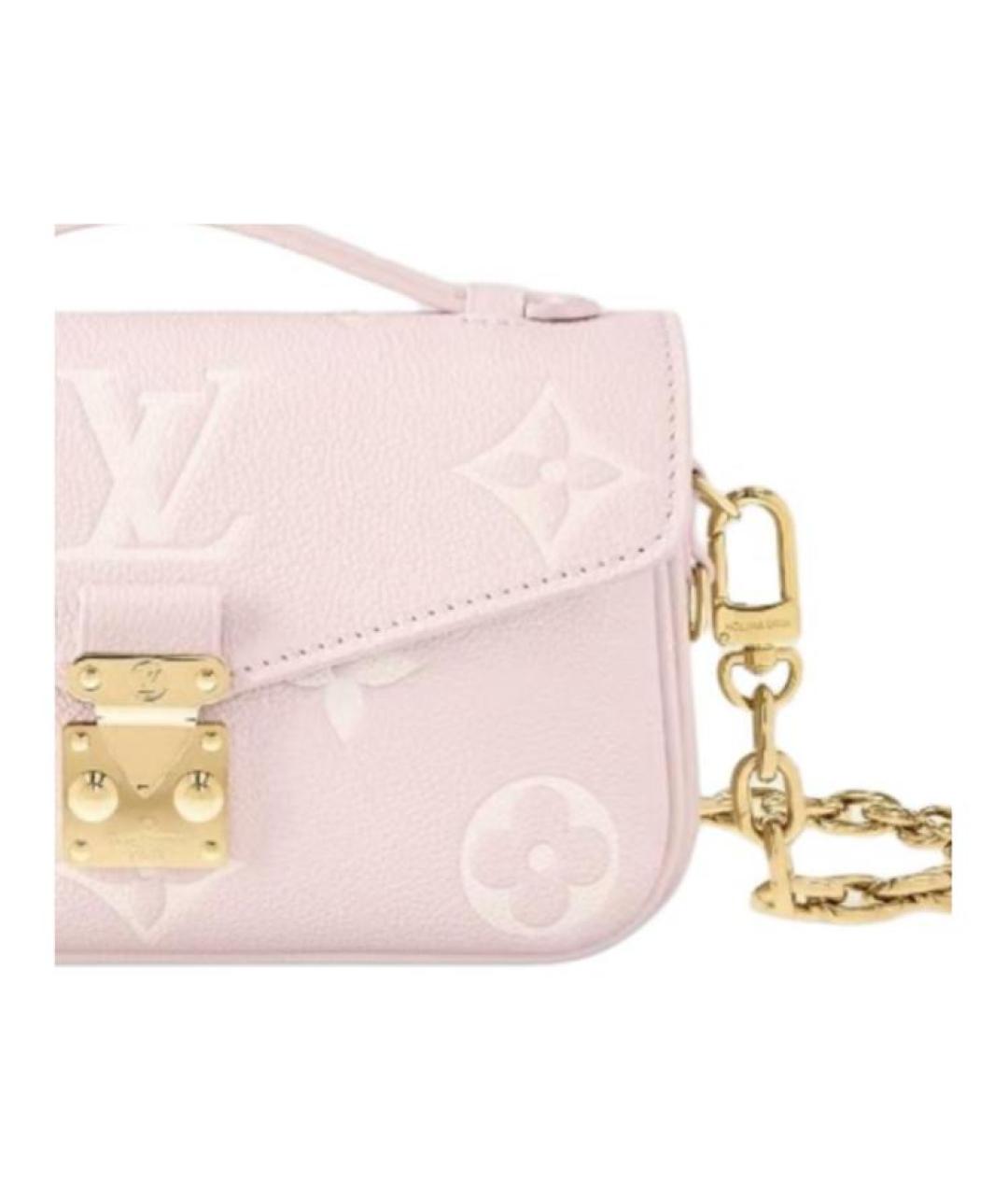 LOUIS VUITTON Розовая кожаная сумка через плечо, фото 2