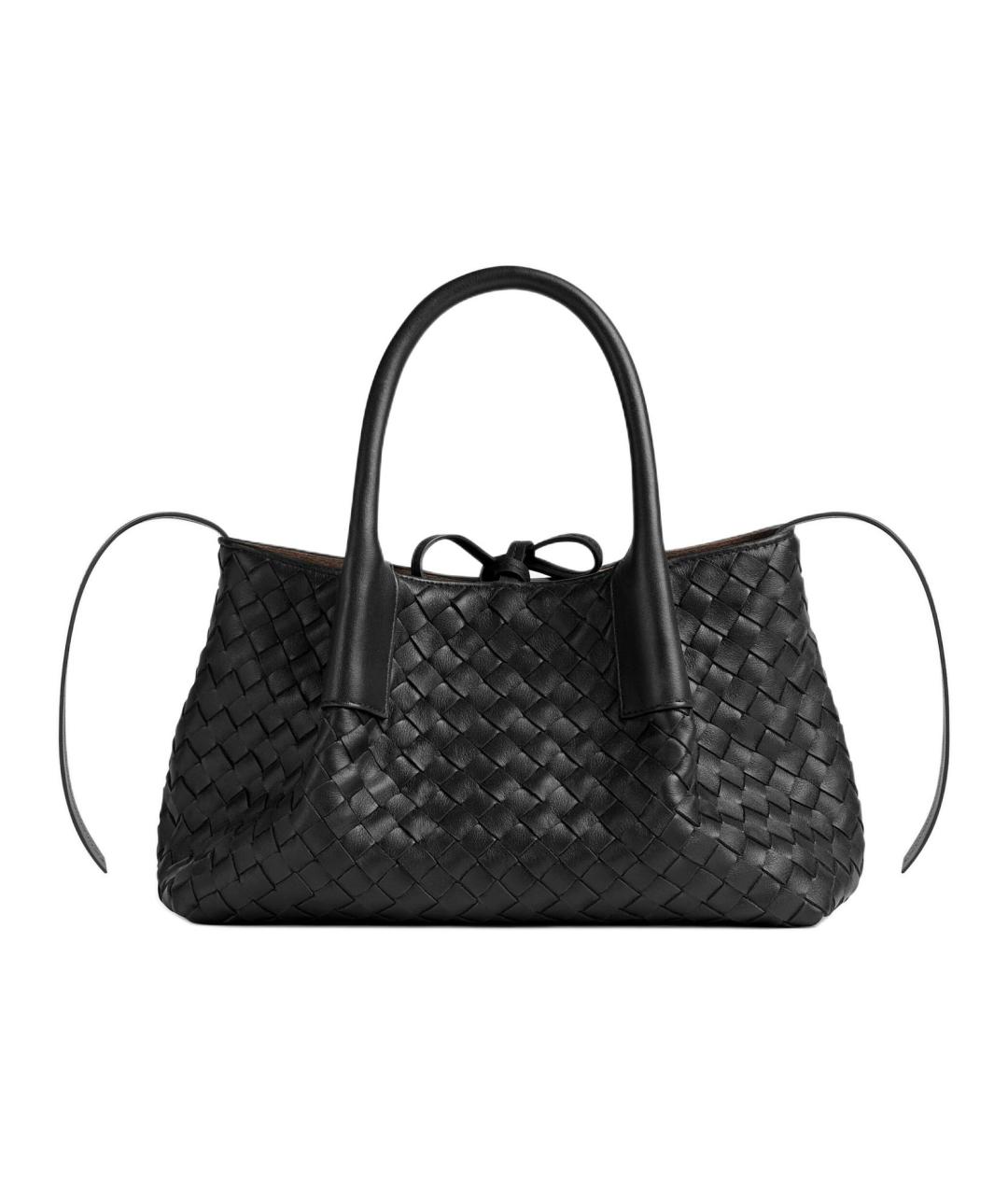 BOTTEGA VENETA Черная кожаная сумка через плечо, фото 1