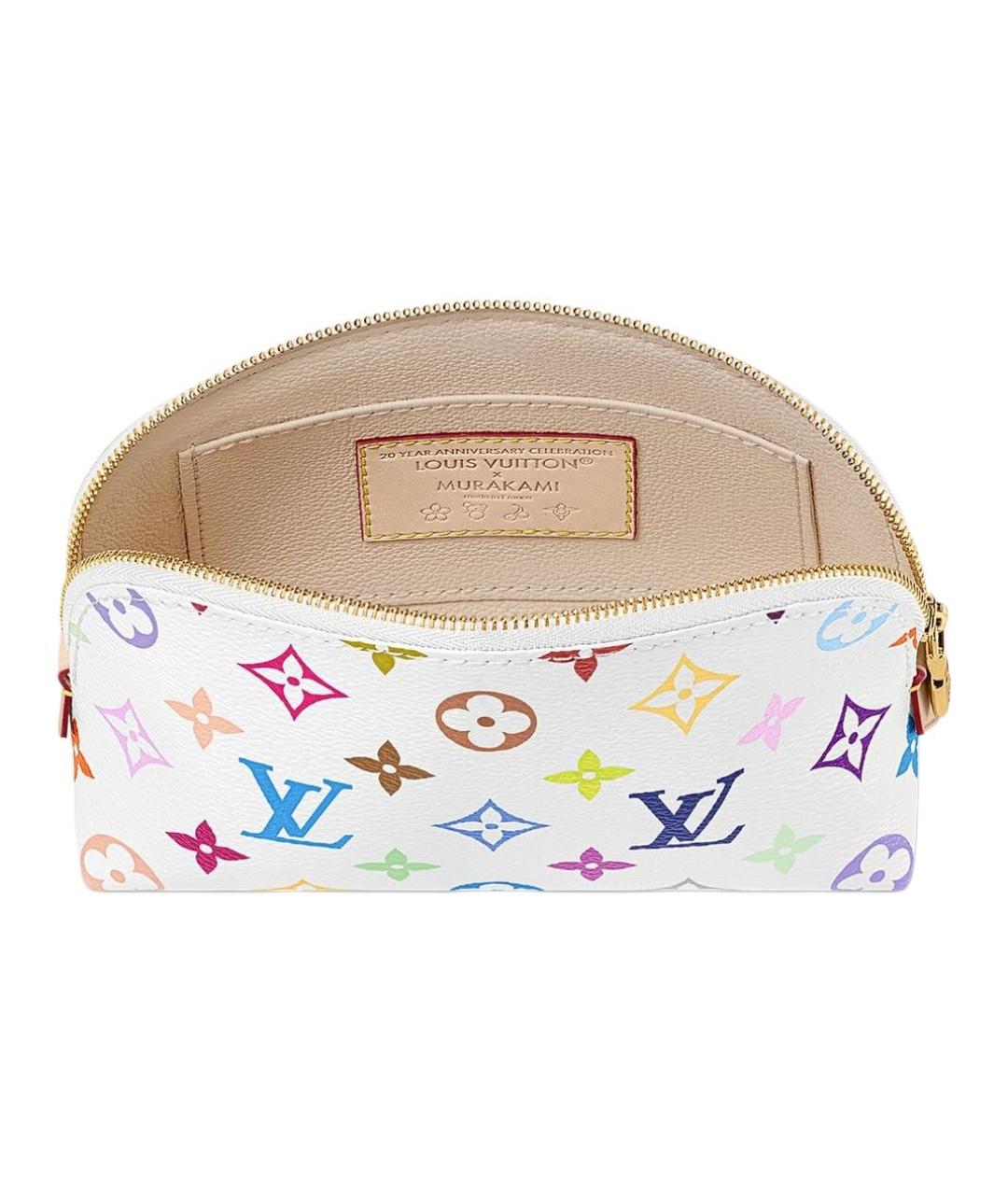 LOUIS VUITTON Белая косметичка, фото 4