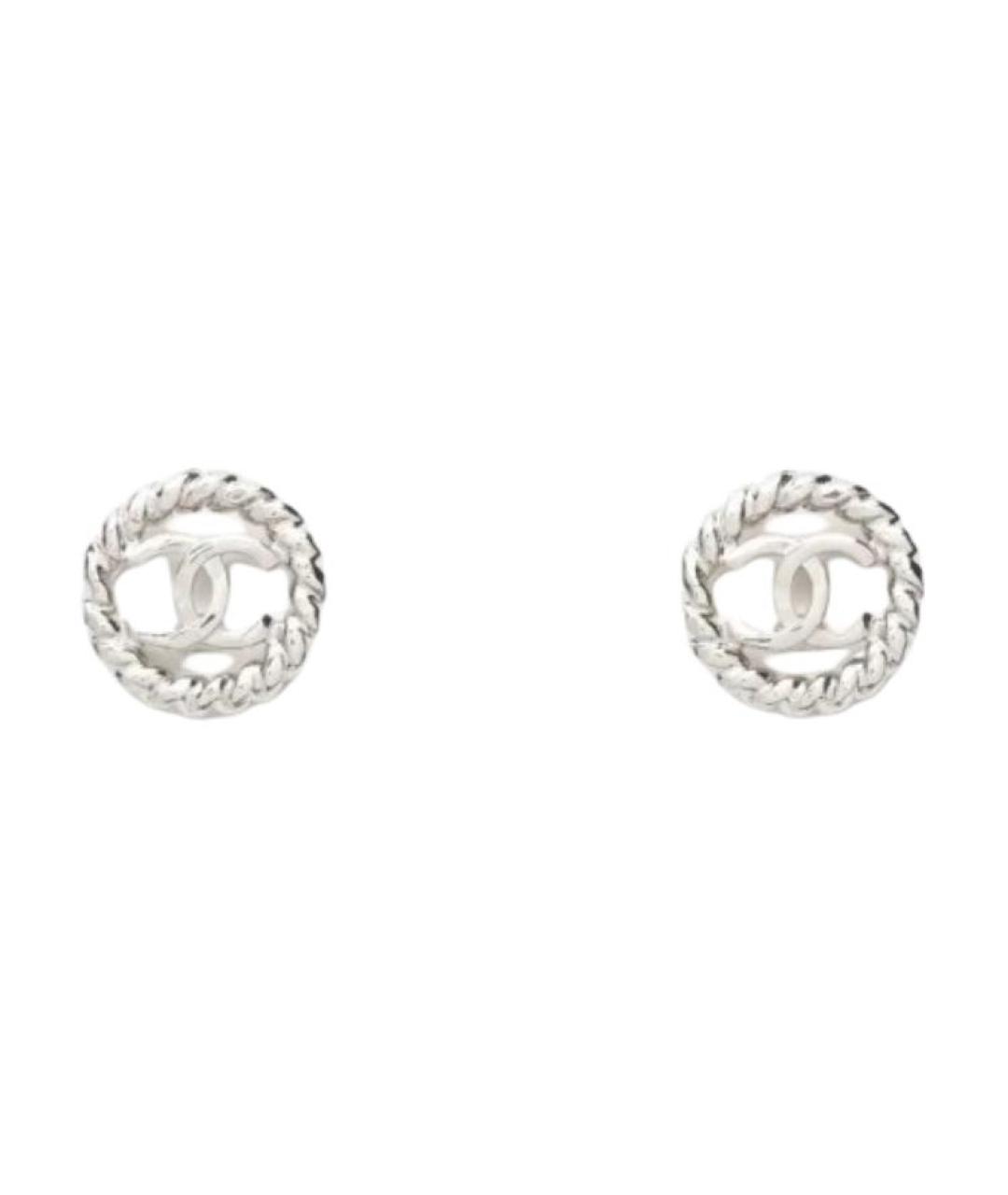 CHANEL Серебряные металлические серьги, фото 1