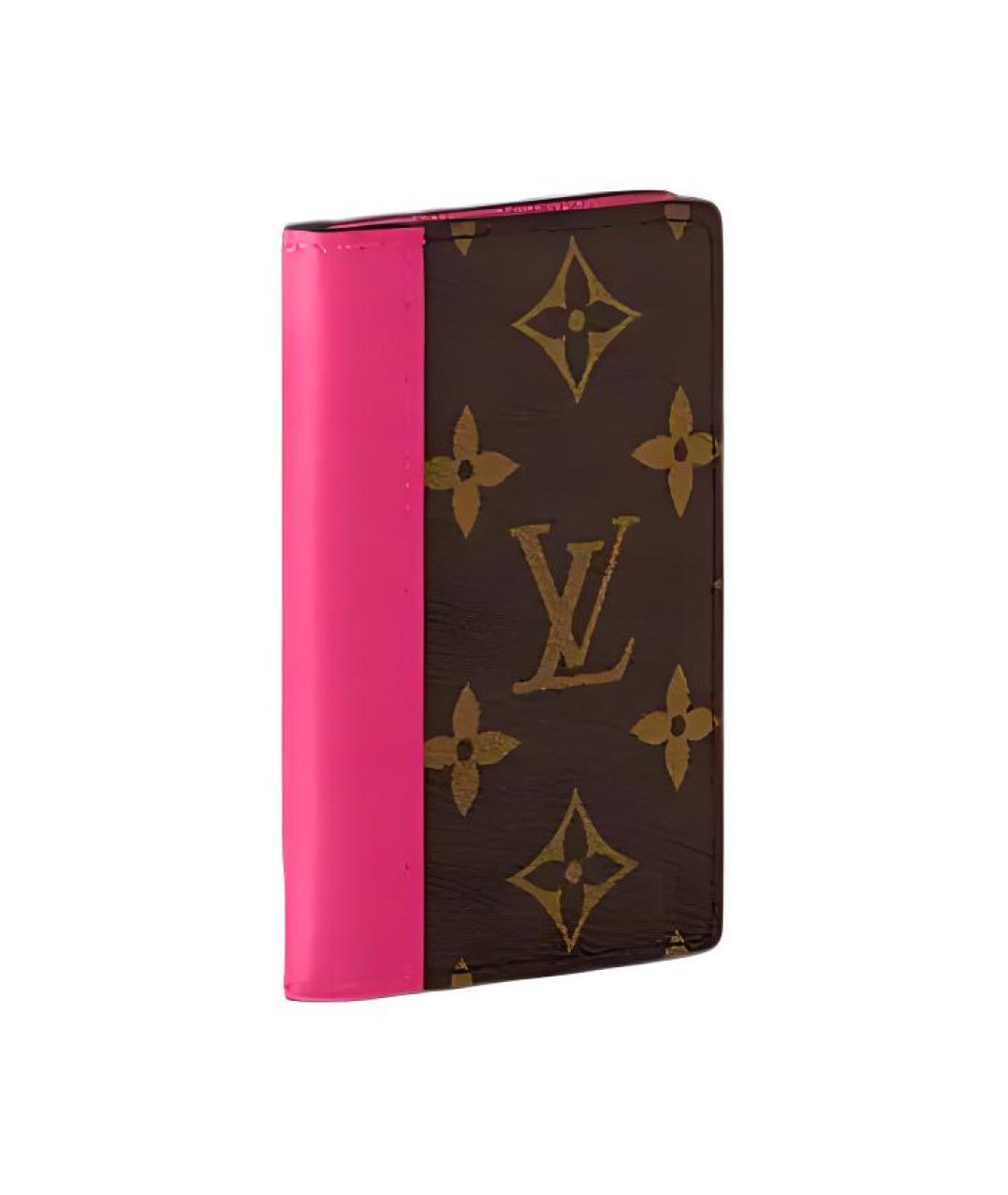 LOUIS VUITTON Коричневый кожаный кардхолдер, фото 2