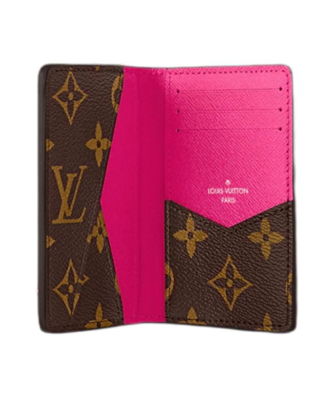 LOUIS VUITTON Коричневый кожаный кардхолдер, фото 4