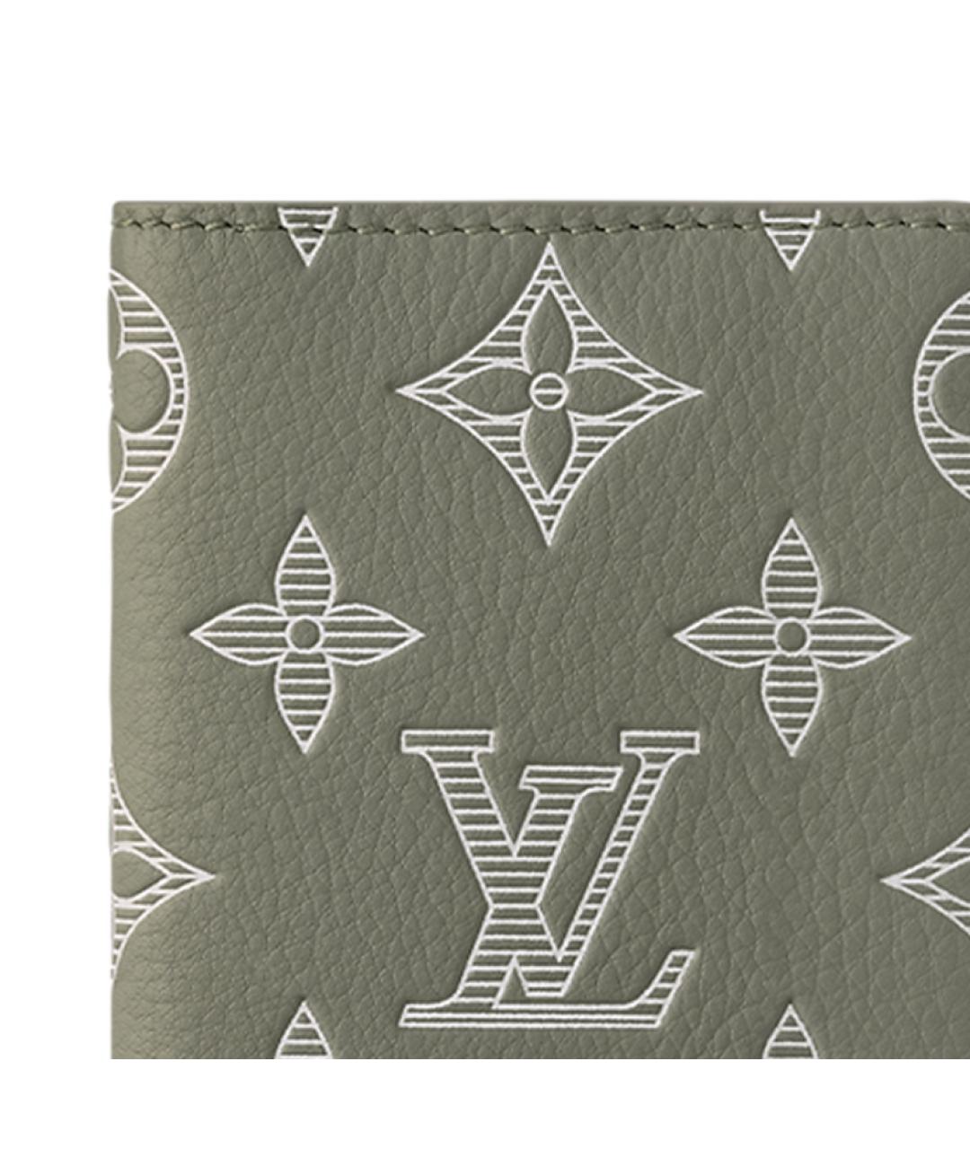 LOUIS VUITTON Хаки кожаный кардхолдер, фото 5