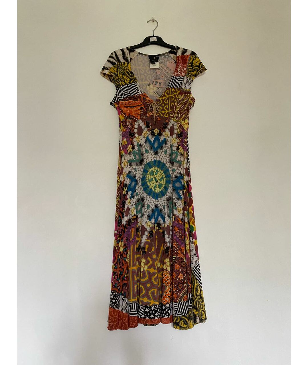 JUST CAVALLI Мульти вискозное повседневное платье, фото 9
