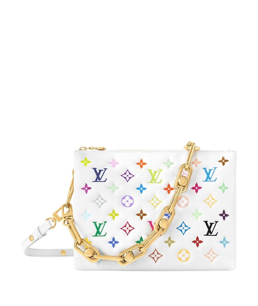 LOUIS VUITTON Белая кожаная сумка через плечо, фото 1