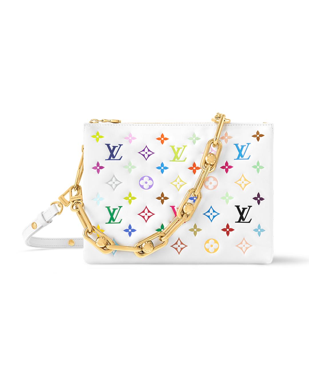 LOUIS VUITTON Белая кожаная сумка через плечо, фото 1