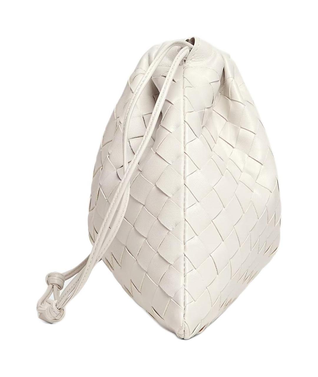 BOTTEGA VENETA Белая кожаная сумка через плечо, фото 2