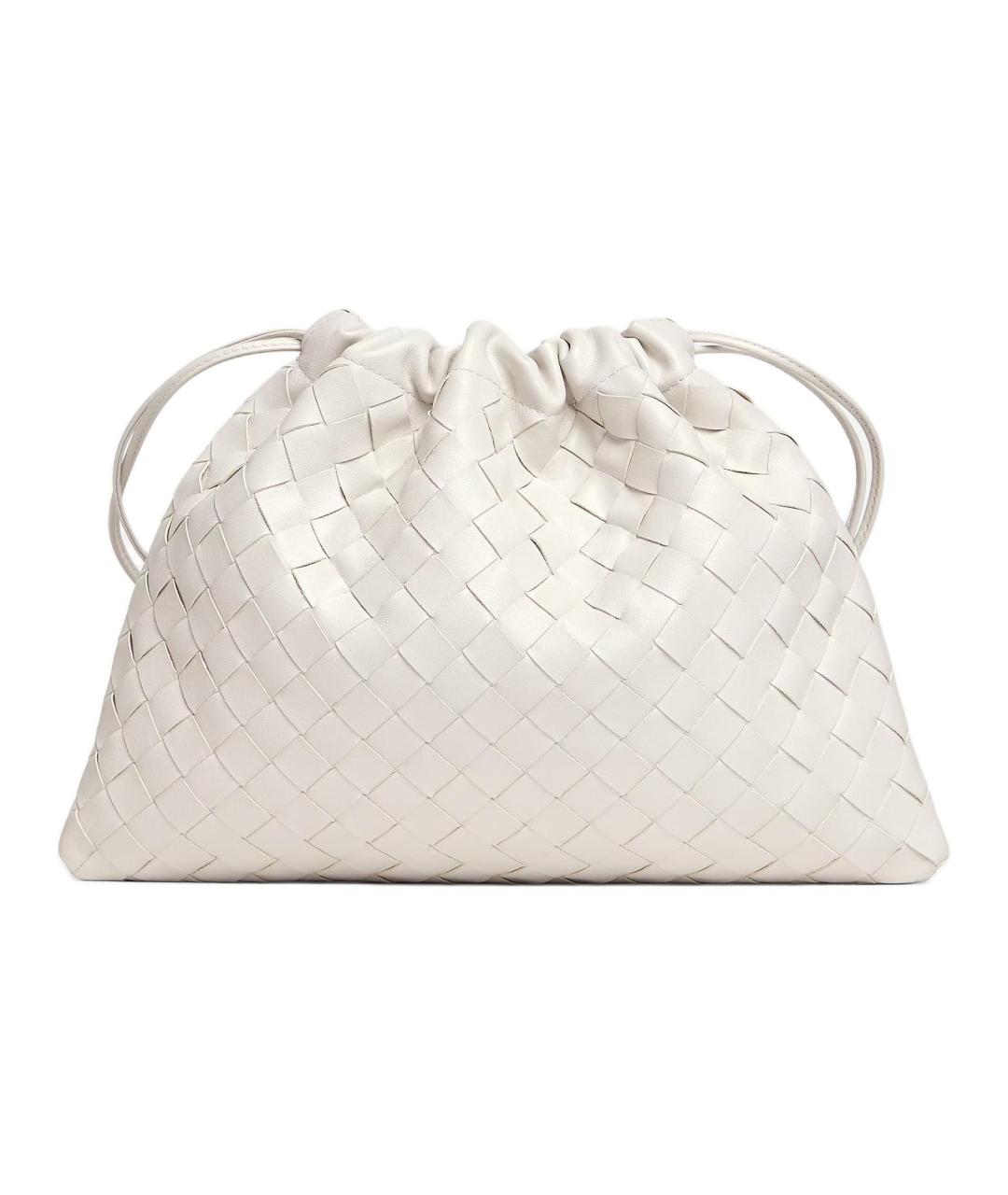 BOTTEGA VENETA Белая кожаная сумка через плечо, фото 1
