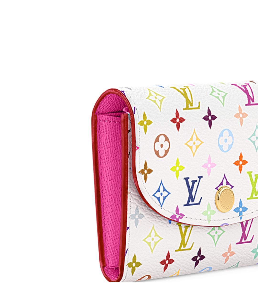 LOUIS VUITTON Белый кожаный кошелек, фото 5