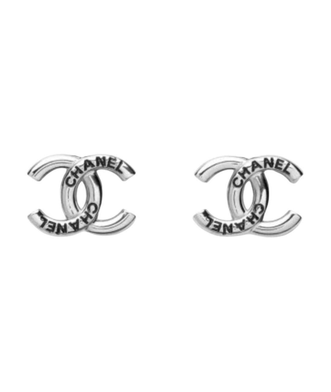 CHANEL Серебряные металлические серьги, фото 1
