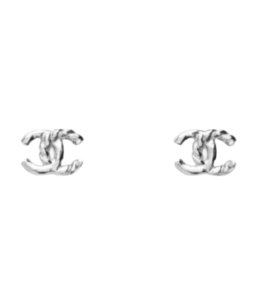 CHANEL Серебряные металлические серьги, фото 1