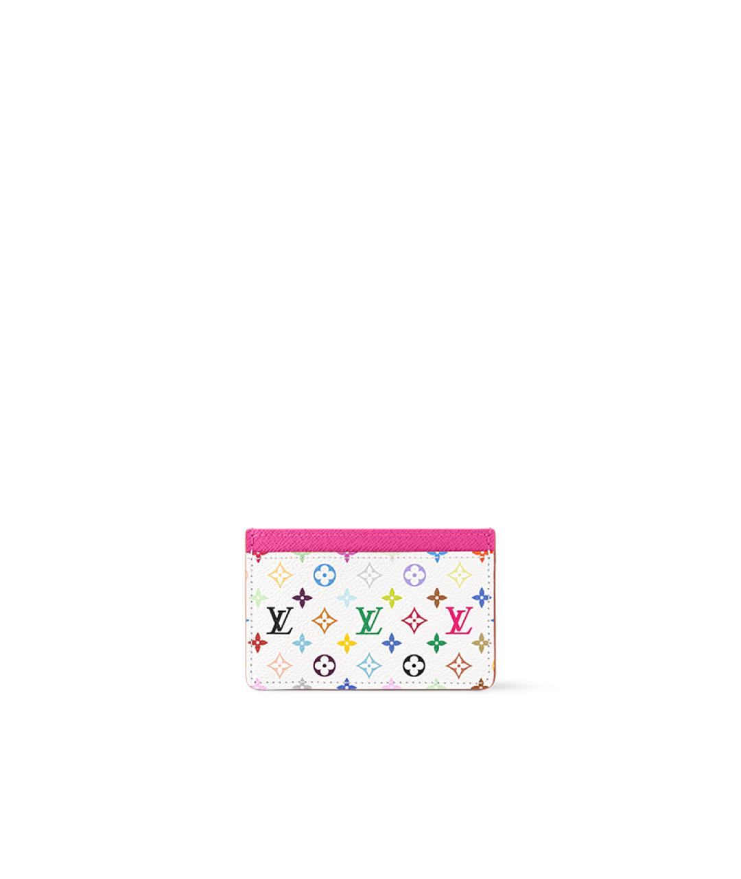 LOUIS VUITTON Белый кожаный кардхолдер, фото 1