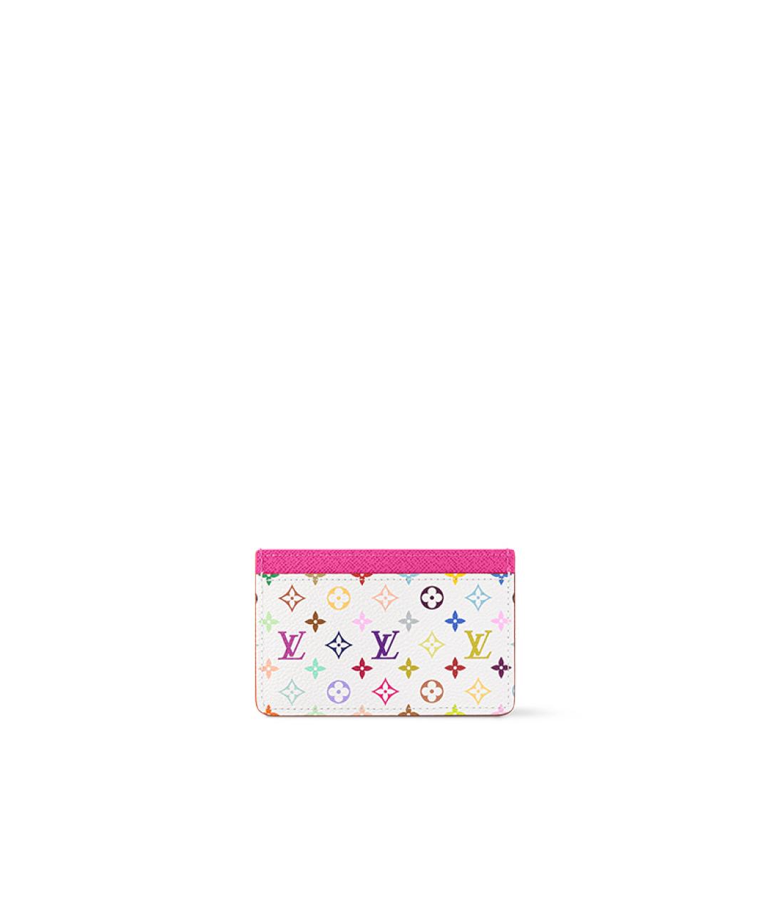 LOUIS VUITTON Белый кожаный кардхолдер, фото 3