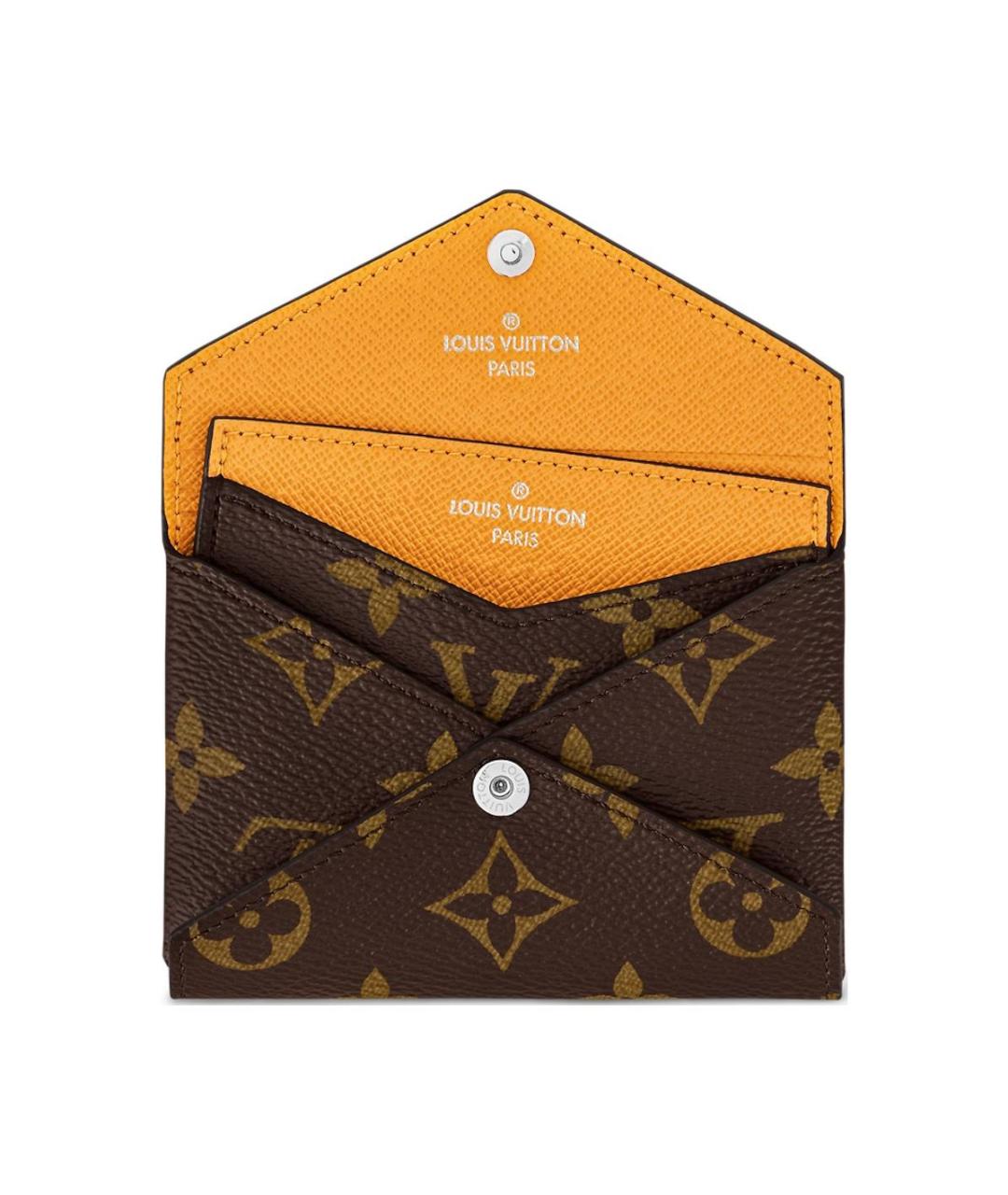 LOUIS VUITTON Коричневый кожаный кардхолдер, фото 4