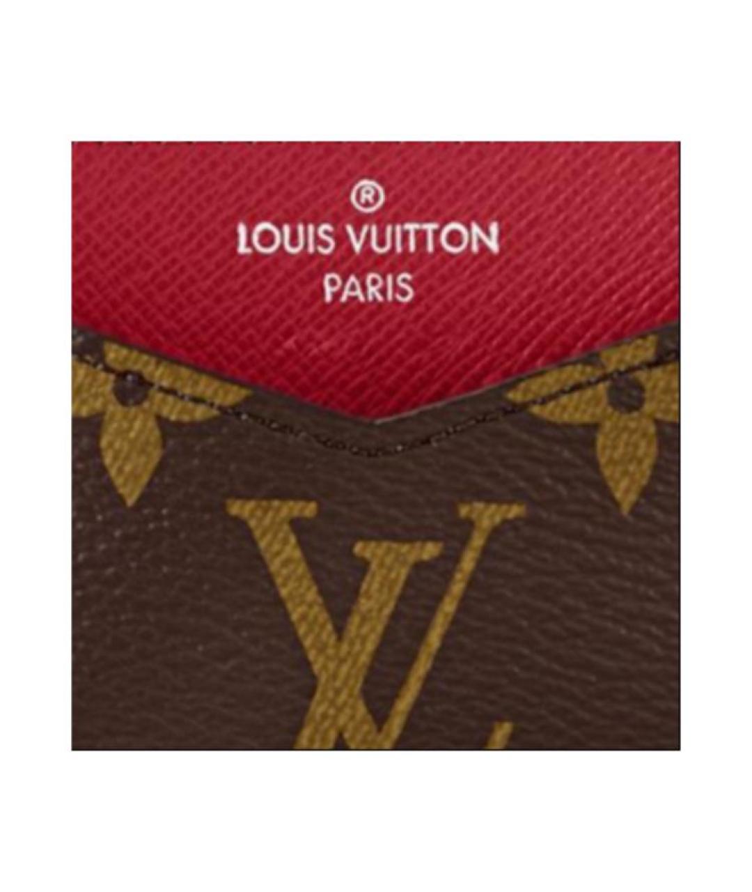 LOUIS VUITTON Коричневый кожаный кардхолдер, фото 5