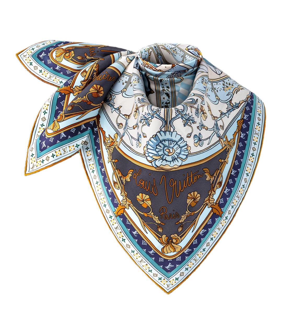LOUIS VUITTON Мульти шелковый шарф, фото 2