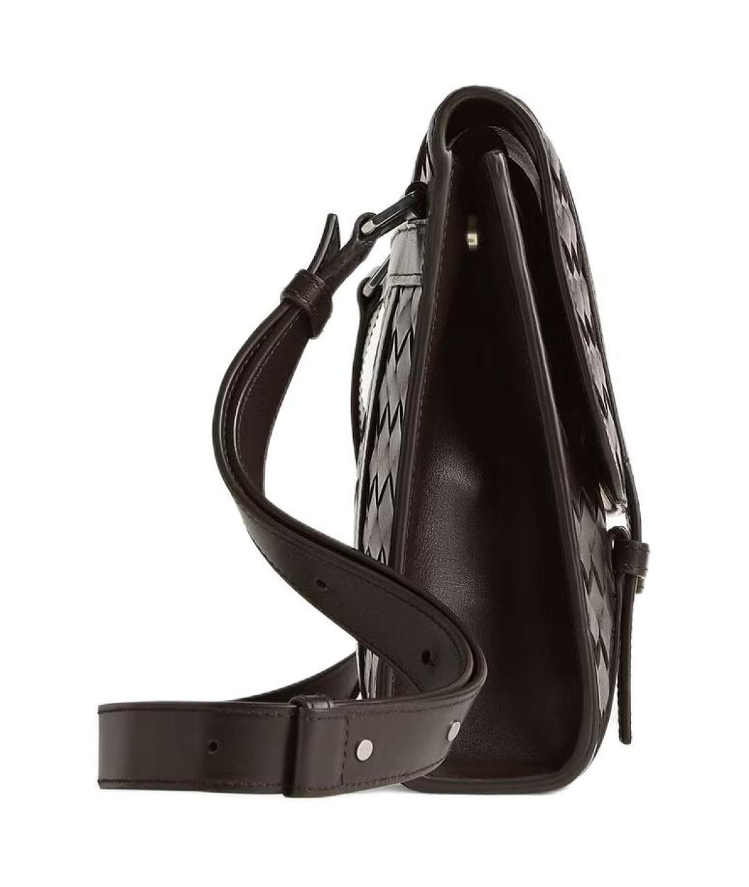 BOTTEGA VENETA Коричневая кожаная сумка на плечо, фото 2