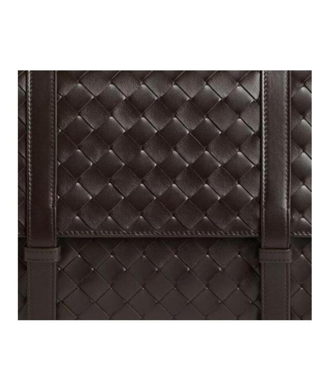 BOTTEGA VENETA Коричневая кожаная сумка на плечо, фото 5