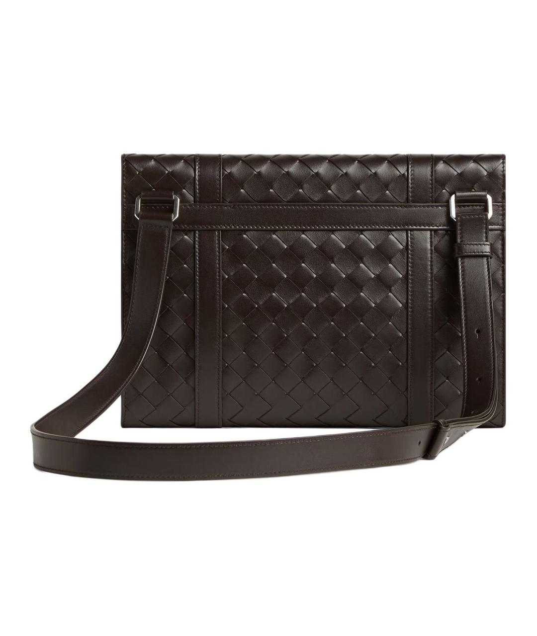 BOTTEGA VENETA Коричневая кожаная сумка на плечо, фото 3