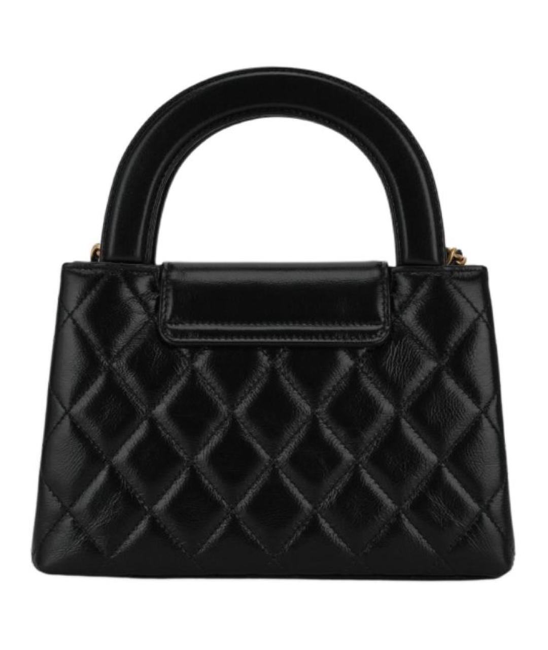 CHANEL Черная кожаная сумка через плечо, фото 4