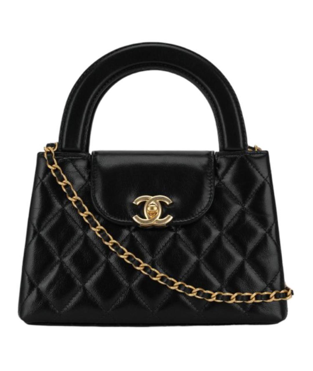 CHANEL Черная кожаная сумка через плечо, фото 2