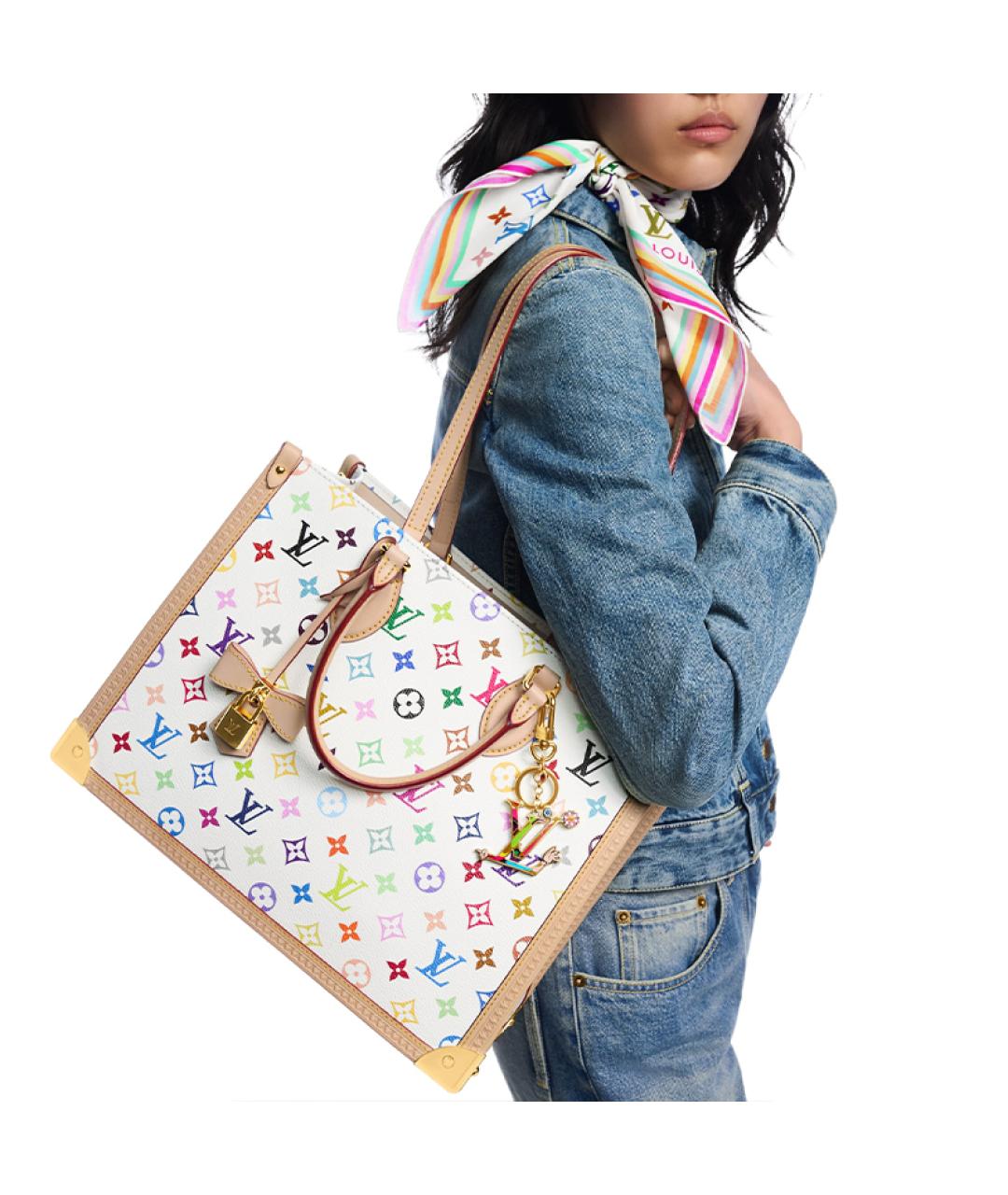 LOUIS VUITTON Белая сумка через плечо, фото 6
