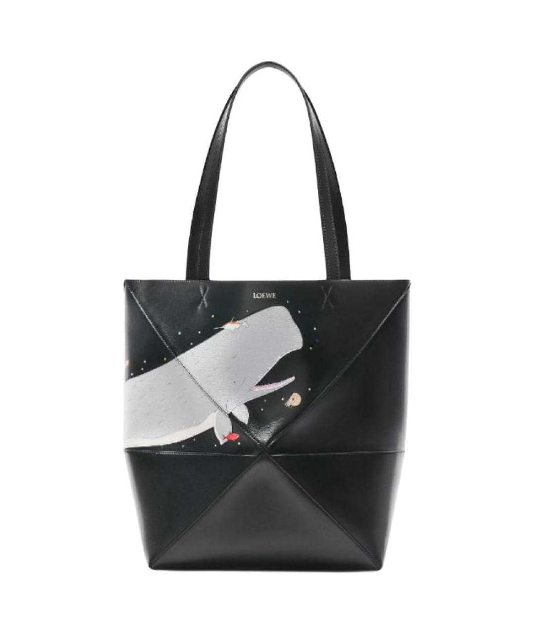 LOEWE Черная кожаная сумка через плечо, фото 1