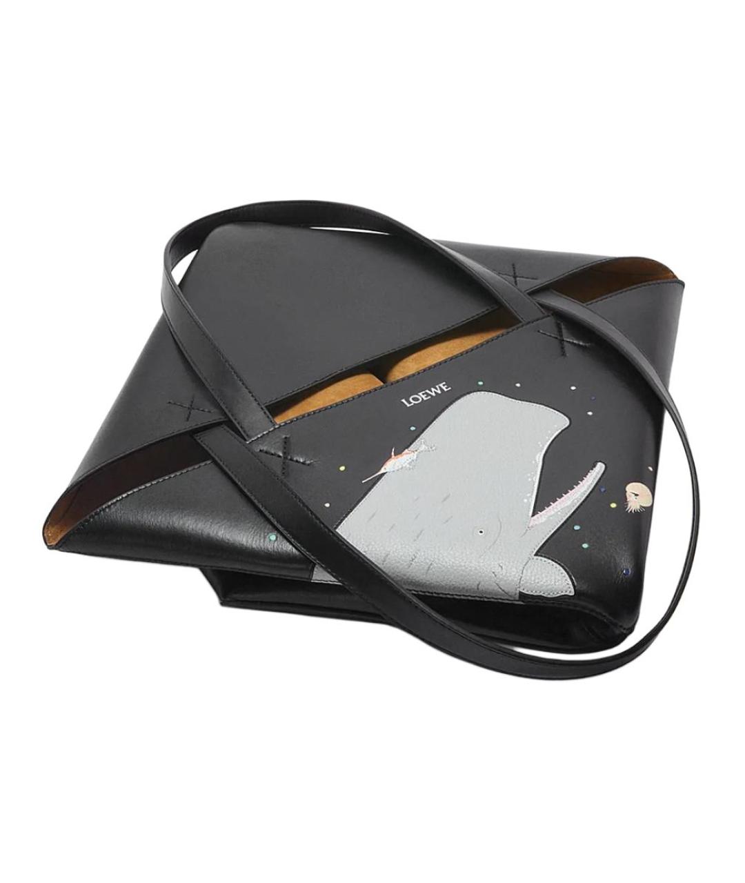 LOEWE Черная кожаная сумка через плечо, фото 5