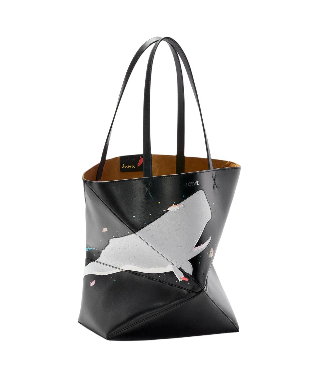 LOEWE Черная кожаная сумка через плечо, фото 3