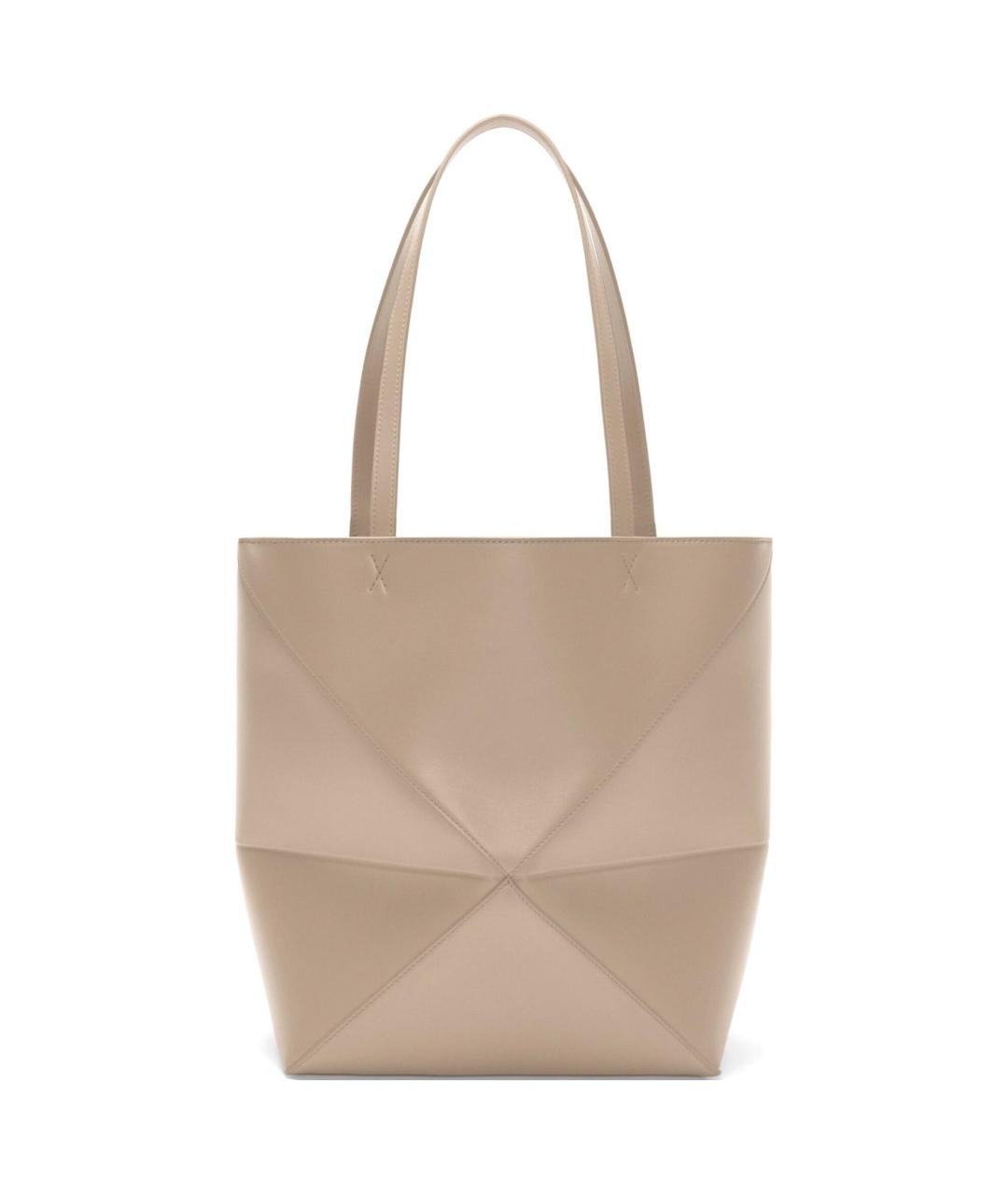 LOEWE Бежевая кожаная сумка через плечо, фото 6