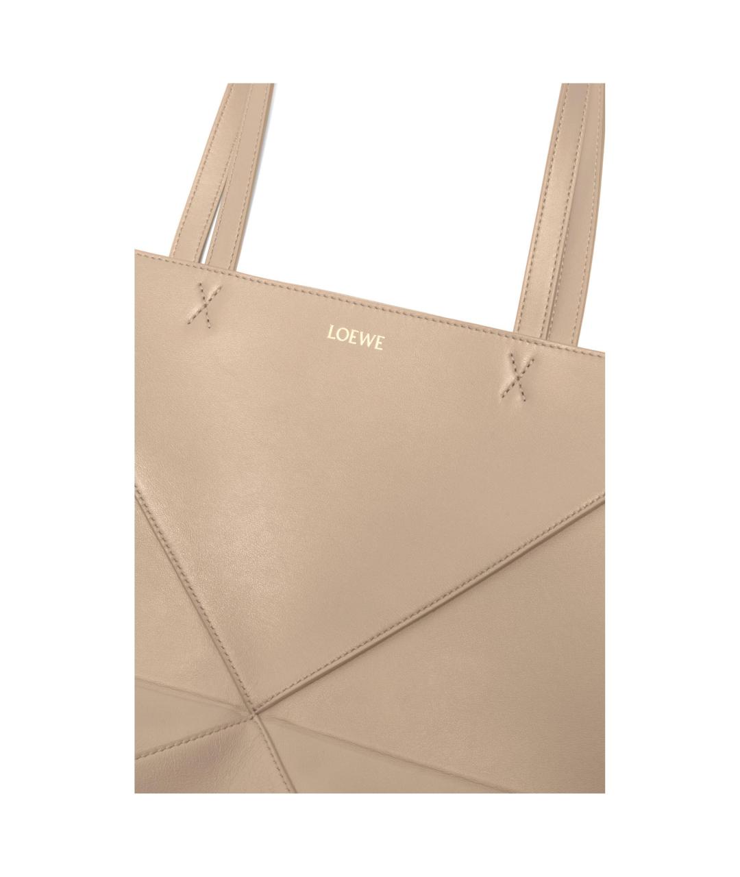 LOEWE Бежевая кожаная сумка через плечо, фото 7