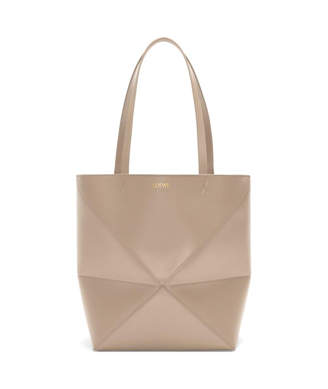 LOEWE Бежевая кожаная сумка через плечо, фото 1