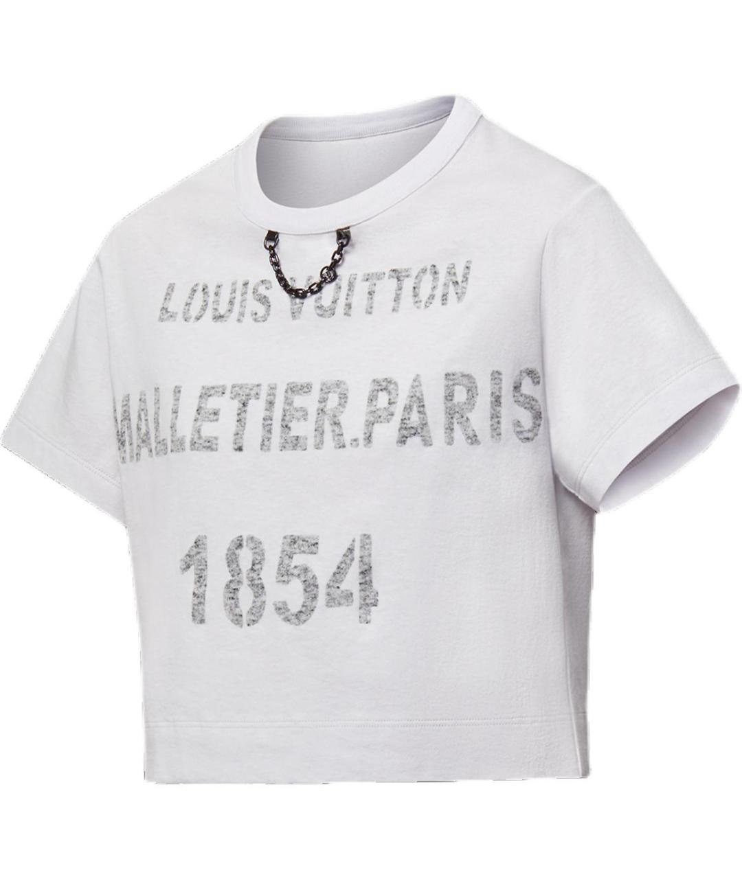 LOUIS VUITTON Белая хлопковая футболка, фото 3